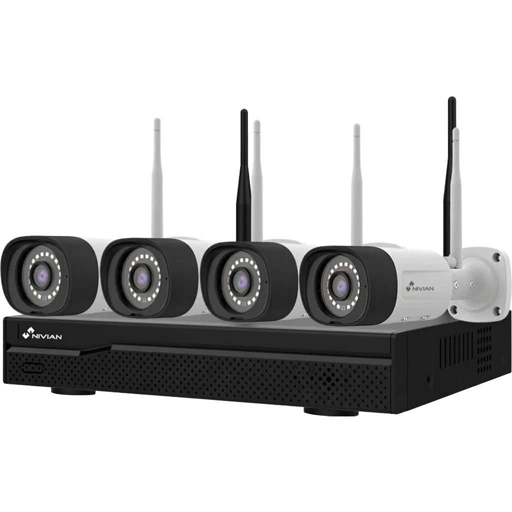 Kit Essencial: NVR com 4 câmaras